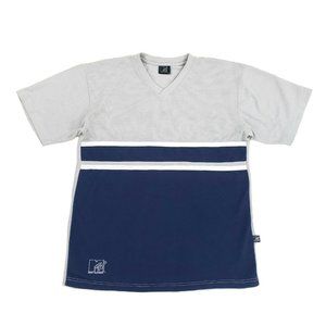 Vintage 90s 1998 MTV Promo Logo Striped Thermal T-Shirt Rare Men's Size Large